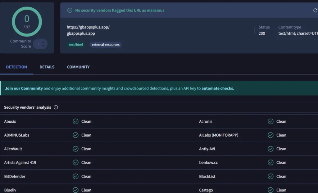 gbappsplus.app is safe in use